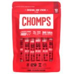 Chomps Original Beef Sticks, Mild, 1.15 oz, 12 ct