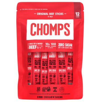 Chomps Original Beef Sticks, Mild, 1.15 oz, 12 ct