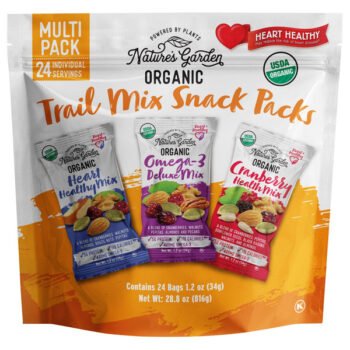 Nature's Garden Organic Trail Mix Snack Packs, Variety Pack, 1.2 oz, 24 ct