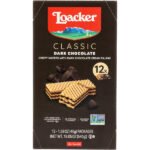 Loacker Classic Crispy Wafers, Dark Chocolate Cream Filling, 1.59 oz, 12 ct