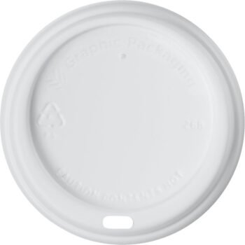 Graphic Packaging Poly Hot Cup Dome Lids, 10-24 oz, 600 ct