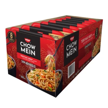 Nissan Chow Mein Noodle Trays, Teriyaki Beef, 4 oz, 8-count