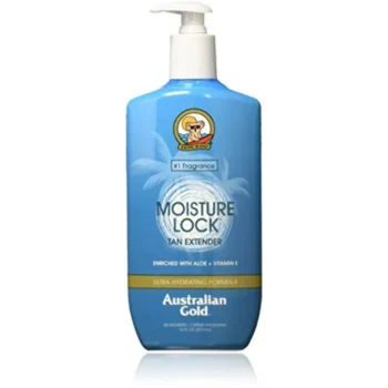Australian Gold Moisture Lock Tan Extender Moisturizer Lotion, Enriched with Aloe Vitamin E, 16 Ounce