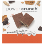 Power Crunch Protein Energy Bar, 13g Protein, Peanut Butter Fudge, 1.4 oz, 12 ct