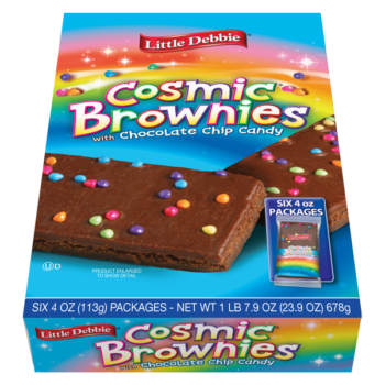 Little Debbie Cosmic Brownies with Chocolate Chip Candy, 4 oz, 6 ct