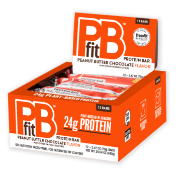 PBfit Protein Bar, Peanut Butter Chocolate, 2.47 oz, 12 ct