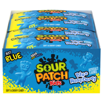 SOUR PATCH KIDS, Soft & Chewy Candy, Blue Raspberry, 2 oz, 24 ct