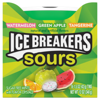 Ice Breakers Sugar Free Sours Mints, Variety Pack, 1.50 oz, 8 ct