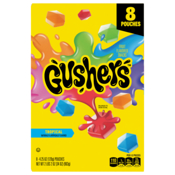 Gushers Tropical Fruit Flavors Peg Bag, 4.25 oz, 8 ct