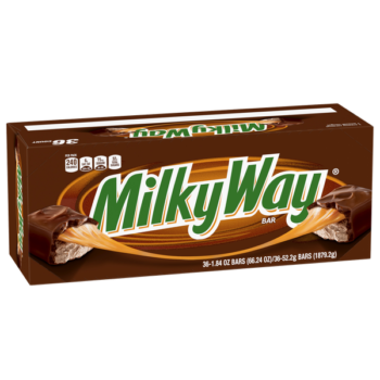 Milky Way Caramel Chocolate Candy Bar, Full Size, 1.84 oz, 36 ct