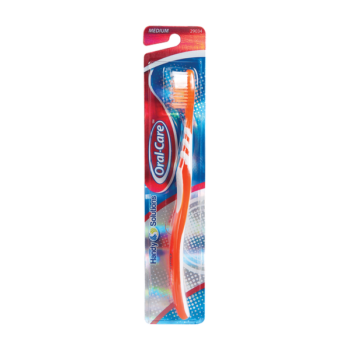 Oral Care Toothbrush Medium W/Clear Handle