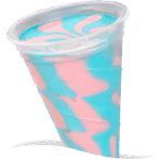 Non-Fat Cotton Candy Yogurt Twister Cup