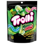 Trolli x Mountain Dew Sour Brite Crawlers Gummy Worm Candy, 12.3 oz Bag