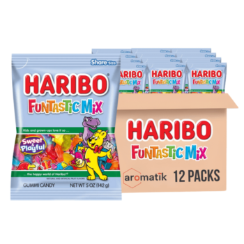 HARIBO Funtastic Mix Gummy Candy | 5 Oz, Pack of 12 | Variety of Fun & Flavorful Gummies | Ships in an Aromatik™ Damage Proof Box
